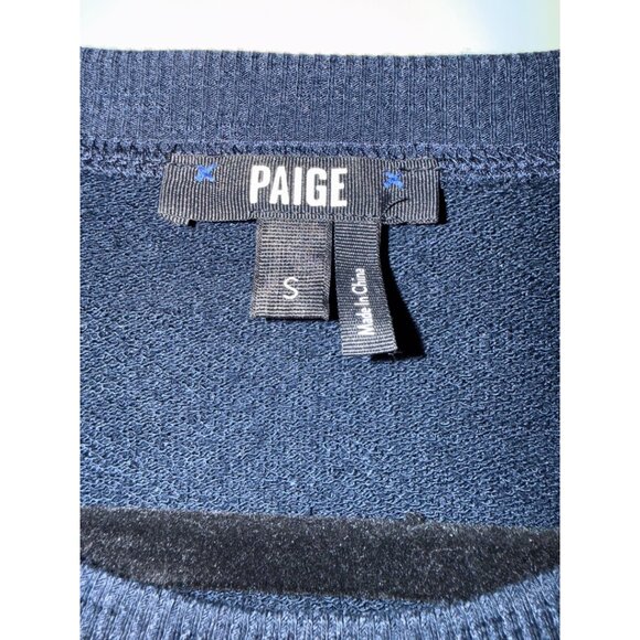 PAIGE Brielle Drawstring Waist Mini Dress Atmosphere (Navy) Size Small - Picture 6 of 6